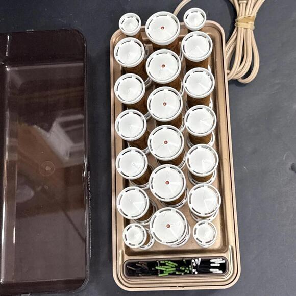 VTG Clairol Custom CareSetter Flocked Velvet Hot Rollers Curlers Pageant Hair - Picture 7 of 10